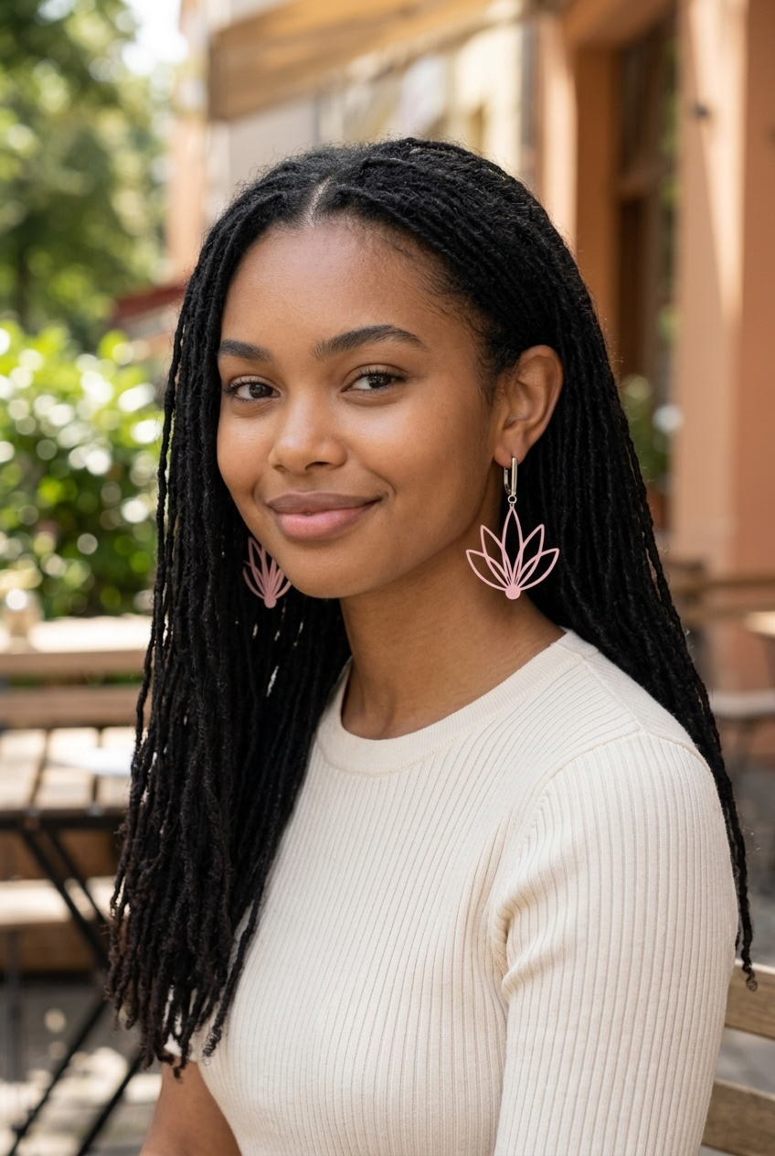Bloom Line – Floral Drop mit feinsilberplattierten Brisuren